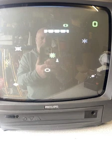 Philips TV 14GR1221 Retro Gaming TV Colour CRT Tested Working With Remote - Picture 1 of 15