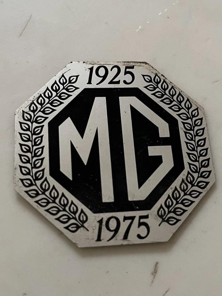 MGB MGB-GT MG MIDGET 50 YEAR ANNIVERSARY DASH BADGE 1925-1975 OFF A 1975 - Image 1 of 1
