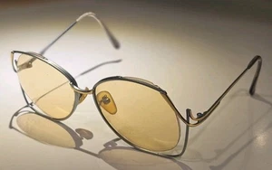 Occhiali vintage Tura mod-256 argento oro metallo oversize farfalla solo montatura - Foto 1 di 18