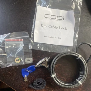 Codi Key Cable Lock w/Two Keys 6.5 feet length Brand New - Picture 1 of 1