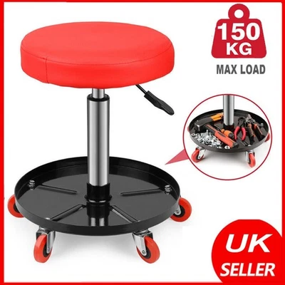 Mechanic Round Creeper Mobile Work Chair Workshop Stool Trolley Seat - Image 1 of 4