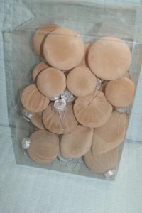 Bolas navideñas Syhood 29 piezas adornos de terciopelo flocados 4 formas envío rápido - Imagen 1 de 20