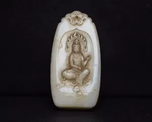 Chinese Collection Hetian Jade statues pendnat Kuan yin 316-13m - Picture 1 of 9