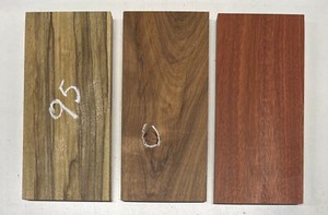 3 Pack, Black Limba+C.Walnut+Bloodwood Thin Stock Lumbers| 11"x 5"x 3/4" #95