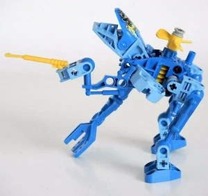 LEGO Figur Roboter blau Oberkörper beweglich - Propeller, Maske und Pistole gelb - Bild 1 von 6
