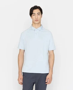 Grana Supima Cotton Raglan Powder Blue Short Sleeve Polo Shirt L - Picture 1 of 6