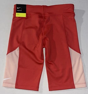 Girl's Youth Nike Dri-Fit Dry Training TIGHT FIT Collant Shorts Deep Pink Medium - Picture 1 of 3