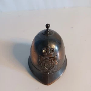 Vtg H. Seener Ltd Metropolitan Police Helmet Metal Bell English Bobby Hat  - Picture 1 of 10