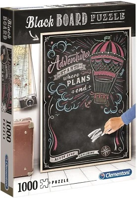 Clementoni Puzzle 1000 Pezzi Black BOARD Travel Puzzle 50x69 cm Nuovo NEW - Immagine 1 di 2