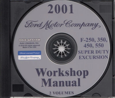 2001 Ford Excursion and Super Duty Factory Shop Manual CD 2 Volume Repair Set - Image 1 of 3