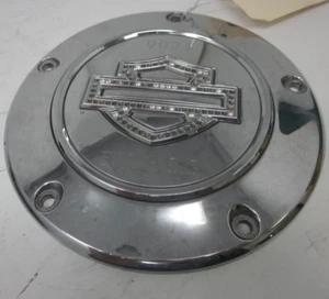 HARLEY Diamond Ice  Twin Rhinestone CLUTCH DERBY INSPECTION COVER 5 hole - Picture 1 of 10