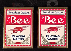 Vintage BEE Premium Casino Playing Cards 2 Sealed Decks Poker 92, USA - Picture 1 of 6