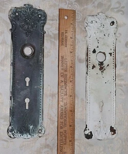 1890er MESSING PASSENDE 9" TÜRSCHILDER - Bild 1 von 3