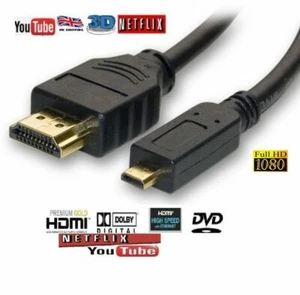 Micro HDMI Male to HDMI Male Cable 1.5m For Gopro Tablet PC Camcorder toTV 4K - Picture 1 of 3