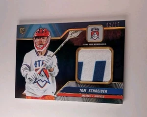 Tom Schreiber 2024 Premier Lacrosse League PLL #16 BLACK #02 /25 Gra Używana relikt - Zdjęcie 1 z 2