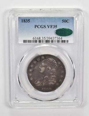 VF35 1835 Capped Bust Half Dollar - CAC - Graded PCGS *0330 - Image 1 of 3