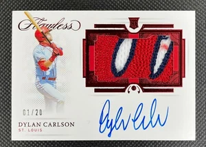 Dylan Carlson RC - 2021 Flawless RUBY Red RPA #RAH-DC - On Card Auto SP #1 /20 - Picture 1 of 6