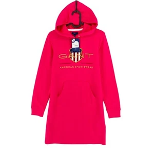 GANT Pink Archive Shield Hoodie Dress Size XS - Picture 1 of 11
