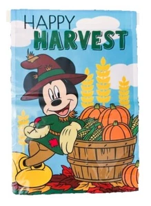 Mickey Mouse Happy Harvest Flagge 12,5"x18" ~ Mais und Kürbis - Bild 1 von 1
