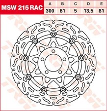 Brake Disc Kawasaki W800 Cafe Style EJ800A manufactured 2011 TRW LUCAS MSW215RAC