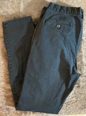H&M Men's Slim Fit Stretch Flat Front Dress Pants Navy Blue Pants Size 32R - Image 1 of 4
