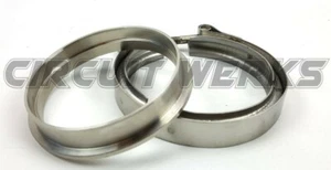 Borg Warner 4.62" Clamp & Stainless Steel Flange Kit S400 Turbo Exhaust Pipe - Picture 1 of 5