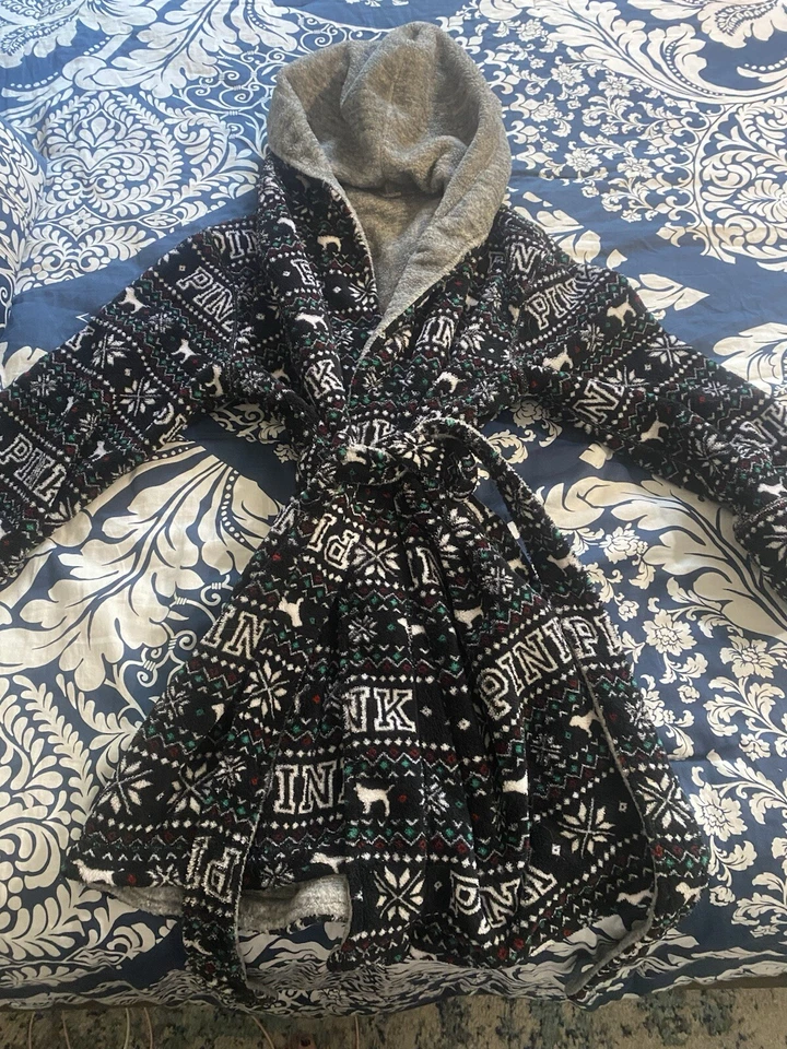 Victoria's Secret ROSA Felpa Acogedora Bata de Vellón Isla Justa Talla Única Foto 1 de 1