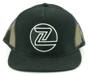ZFlex Black Trucker Hat Snapback - New - Picture 1 of 7