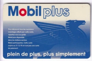 CARTE / CARD STATION OIL PETROLE .. FRANCE MOBIL PLUS PEGASE BLEU 2 MAGNETIQUE - Imagen 1 de 2