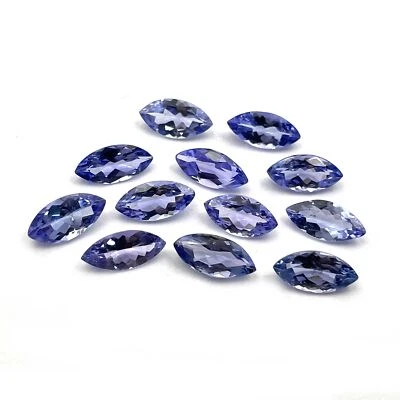 Lote de 5 piedras preciosas sueltas corte facetado marquesa tanzanita natural 5 piezas 4x8 mm 2 quilates Foto 1 de 4