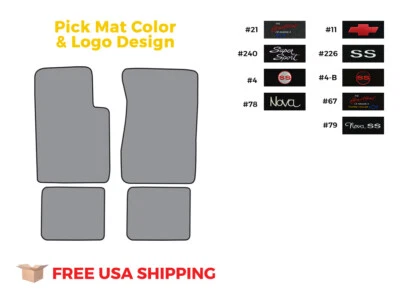 FITS 1962-1967 Chevrolet Chevy II Nova Floor Mat 4pc Loop - Imagem 1 de 4