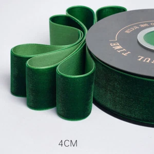 9M Reel Single Face Flocking Velvet Ribbon - 0.6cm 1cm 1.5cm 2.5cm 4cm Widths - Picture 1 of 29