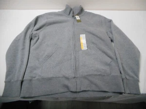 Eddie Bauer Mens XXL Full Zip Sweatshirt Jacket Sherpa Fleece Lined NWT Gray - Picture 1 of 11