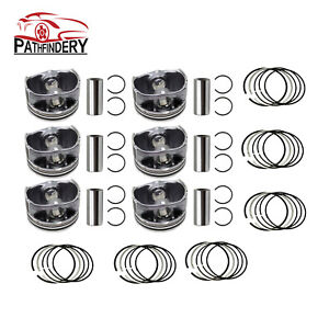 Fit For Jaguar Land Rover 3.0L V6 Supercharged Piston AJ126 Set (6) With Rings