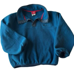 Vintage L.L. Bean Child’s Fleece Pullover Blue Snap Closure Size Small Kids Boy - Picture 1 of 6