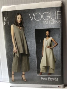 Vogue 1550 Designer Paco Peralta Pattern Pullover Tunic & Pants Sz 6-14 Uncut - Picture 1 of 2