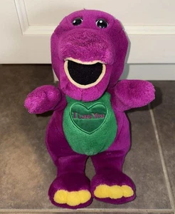 Vintage 1992 Barney The Dinosaur I Love You Singing Plush Toy 10 inch Korea - Picture 1 of 2
