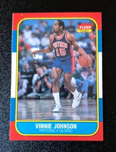 1986-87 86 Fleer Basketball card #56 Vinnie Johnson Detroit Pistons NR MINT EOR - Picture 1 of 3