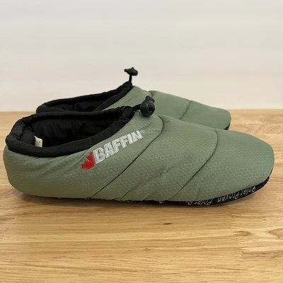 Baffin Cush Slippers Size Med Women’s 7-8 Olive Green Casual Polar Proven - Image 1 of 4
