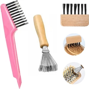 2-in-1 Hair Brush Cleaner Tool Comb Rake Removes Hair & Dust for Home Salon - Picture 1 of 7