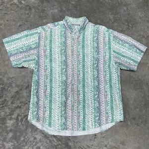 Camisa Aloha Hawaiana Deportiva Gotcha Años 90 De Colección Para Hombres XL Estampado Tribal Surfista Playa - Imagen 1 de 8