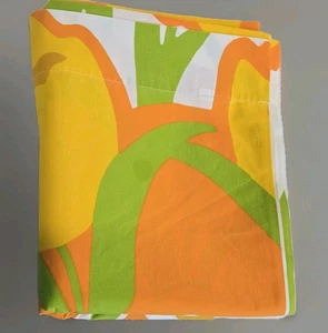 VTG STEVENS UTICA Full 70's Groovy Tulips Yellow Orange Green 81 X 108" EUC - Picture 1 of 5