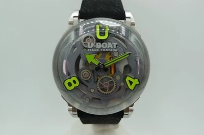 U-BOAT U65 3350 OIL FILLED 50M SKELETON SWISS ITALIAN STEEL 44MM BUBBLE - Image 1 of 4