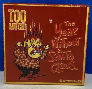 2025 RUZ NEW The Year Without A Santa Claus - Heat Miser MDF Block Decor - 3"x3" - Picture 1 of 2