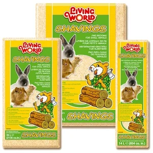 Living World Pine Wood Shavings 14L 35L Rabbit Guinea Pig Hamster Bedding - Picture 1 of 11
