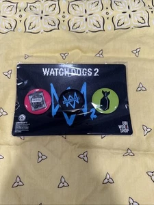 New 2016 Limited Edition Watch Dogs 2 3 Pin Set Promo GameStop Exclusive Ubisoft - Picture 1 of 9