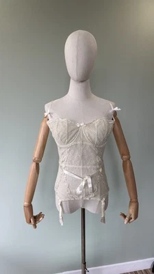 CORSÉ VASCO AGENTE PROVOCADOR RARO SEXY VINTAGE CREMA AMOR TALLA 95E Foto 1 de 4