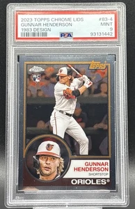 🔥 GUNNER HENDERSON 2023 Topps Chrome Lids 1983 Design RC Rookie PSA 9 🔥 - Picture 1 of 2