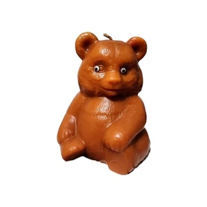 Große Kerze Teddybär Pumpkin Spice Vintage Kerze unbenutzt - Bild 1 von 7