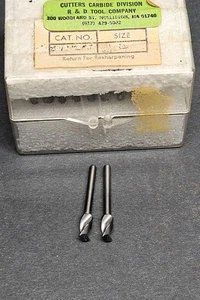 2 Stck. Fräser Inc USA #4 Vollhartmetall-Stummelbohrer 0,209 Zoll 1/8 Zoll Schaft Maschinist Bit - Bild 1 von 2